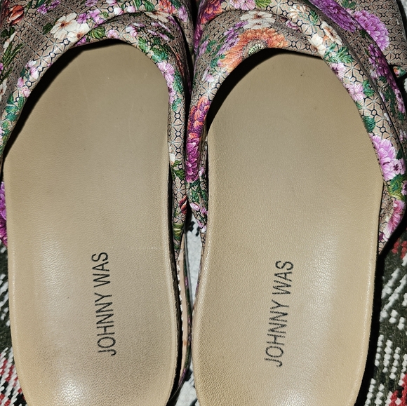 FREE PEOPLE Beautiful Floral Print Strappy Sandals Size 10 EXCELLENT PRE-OWNED! - Picture 4 of 6